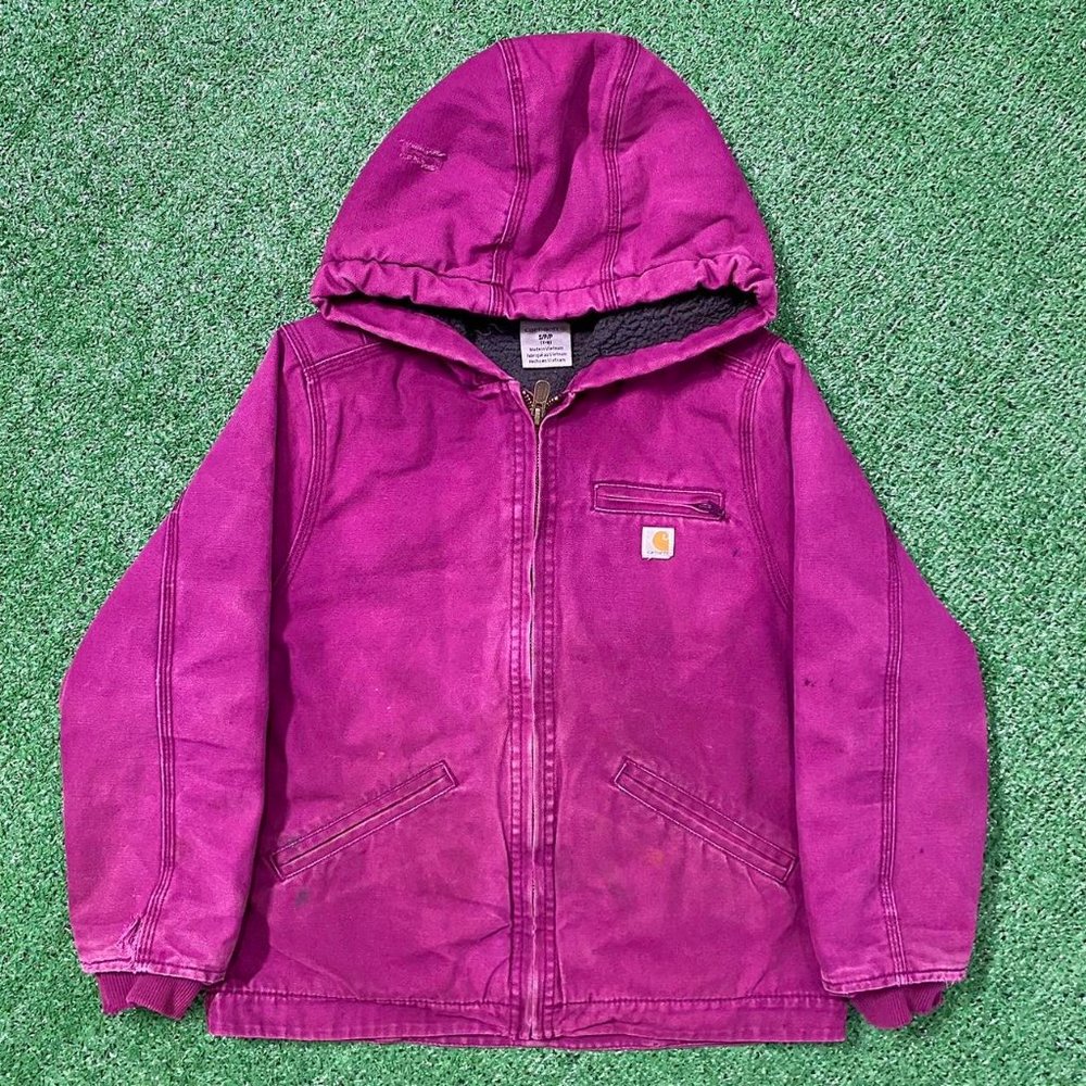 Vintage YOUTH🚨 Magenta Hooded Carhartt